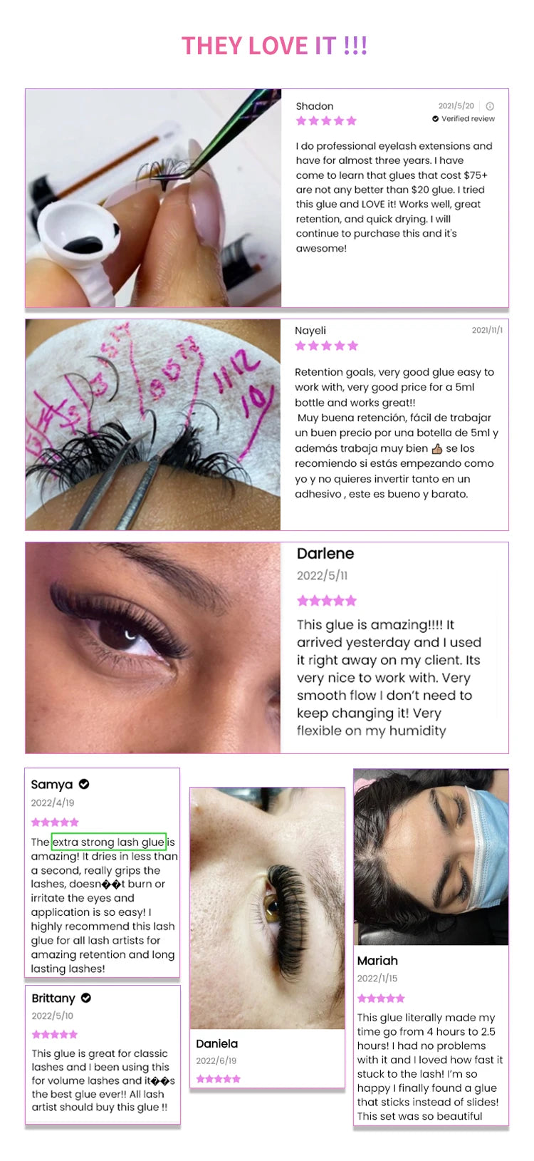 VEYES INC Fast Drying Strong Hold Eyelash Extension Adhesive Glue