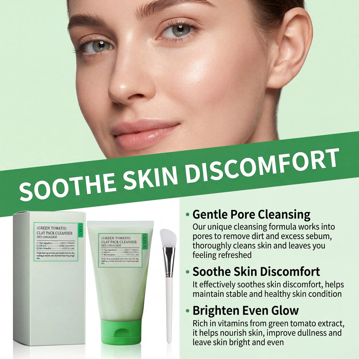 OUHOE Tomato Face Wash Deep Pore Oil Control Cleanser