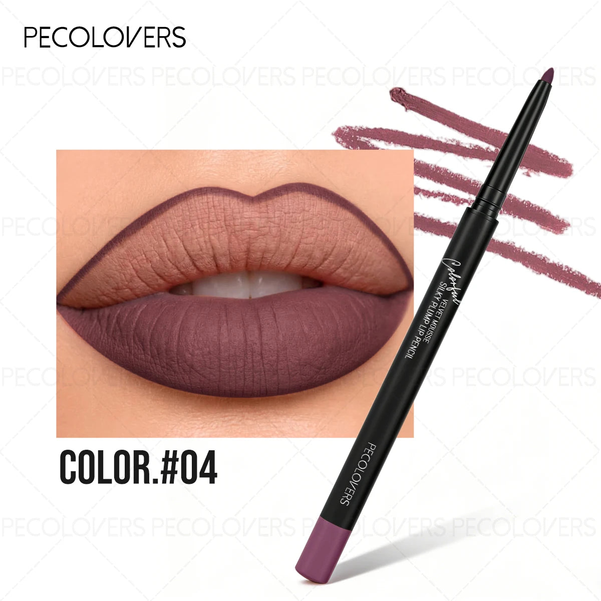 Matte Lip Liner Pencil Smooth Fine Tip For Long Wear
