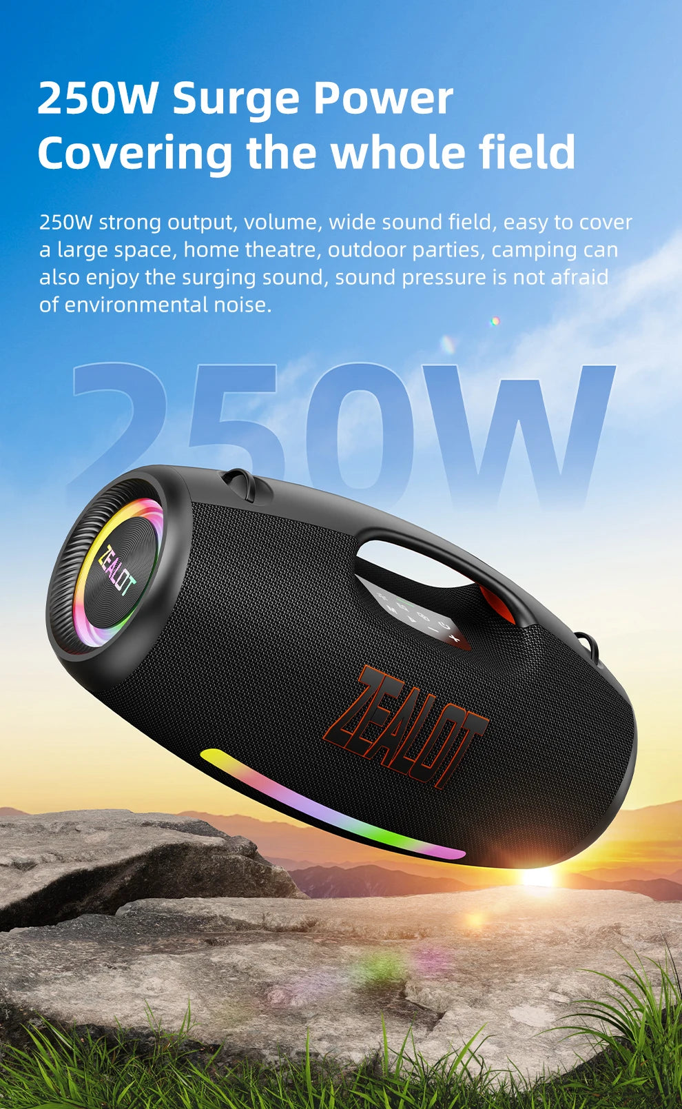 ZEALOT Waterproof Portable Bluetooth Speaker With Deep Bass