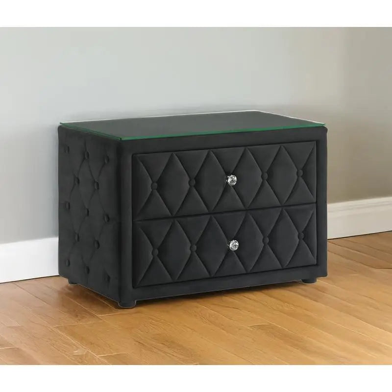 Modern Tufted Velvet Bed With Integrated TV Lift And Storage