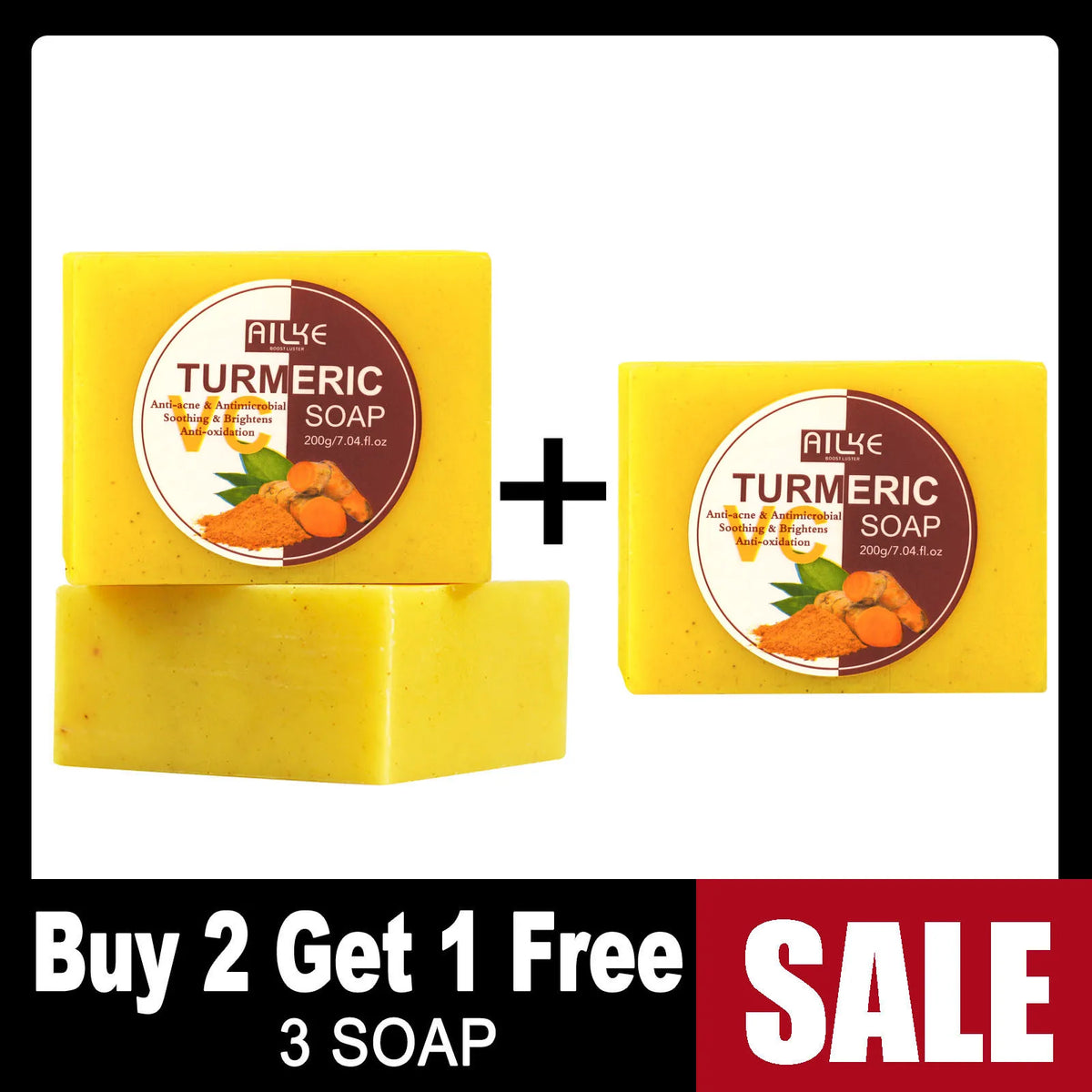 AILKE Organic Turmeric Skincare Kit for Brightening and Hydration