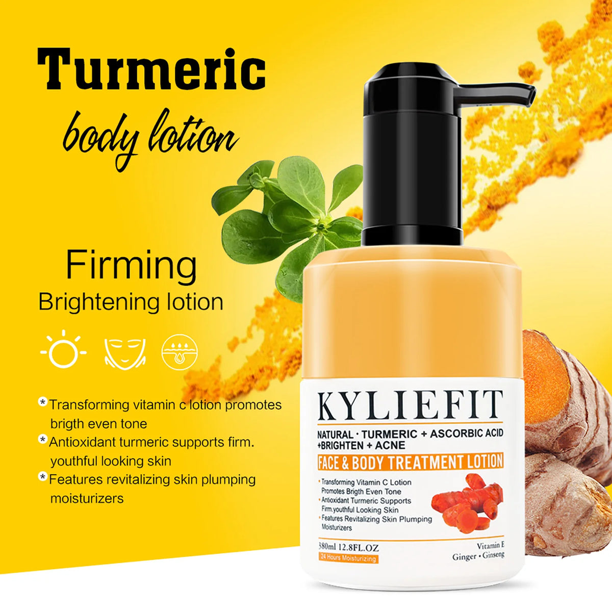 AILKE Organic Turmeric Skincare Kit for Brightening and Hydration