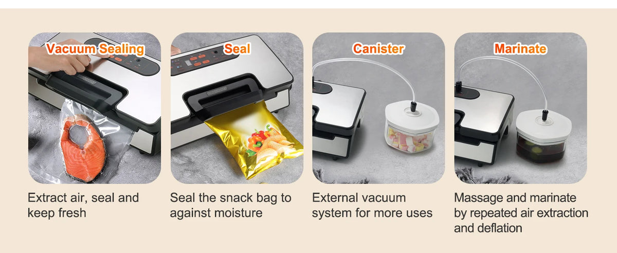 SucceBuy 130W Vacuum Sealer Machine For Fresh Food Packaging