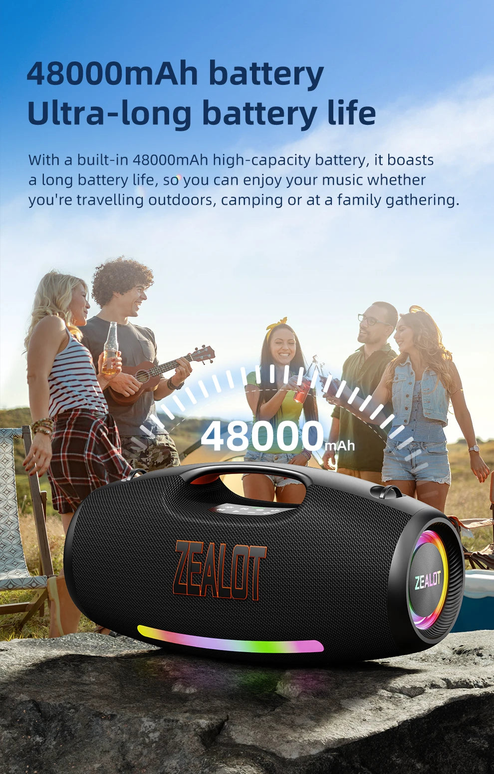ZEALOT Waterproof Portable Bluetooth Speaker With Deep Bass