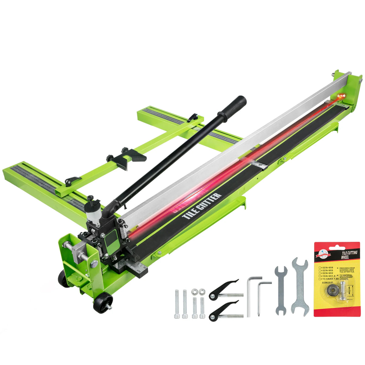SucceBuy Manual Tile Cutter Infrared Laser Positioning Floor Cutter Push Knife Professional Tool for Cutting Porcelain Ceramic