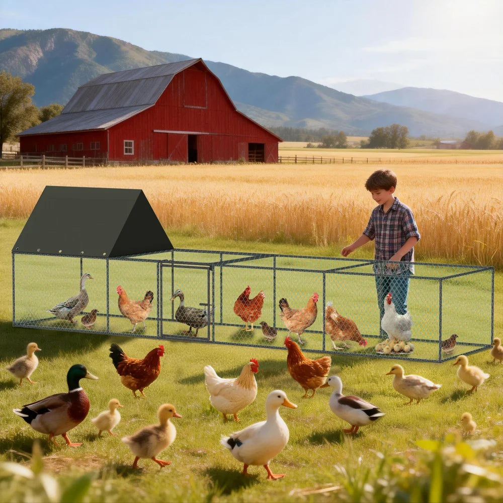 Bowart Large Outdoor Chicken Coop Cage Hen House Run