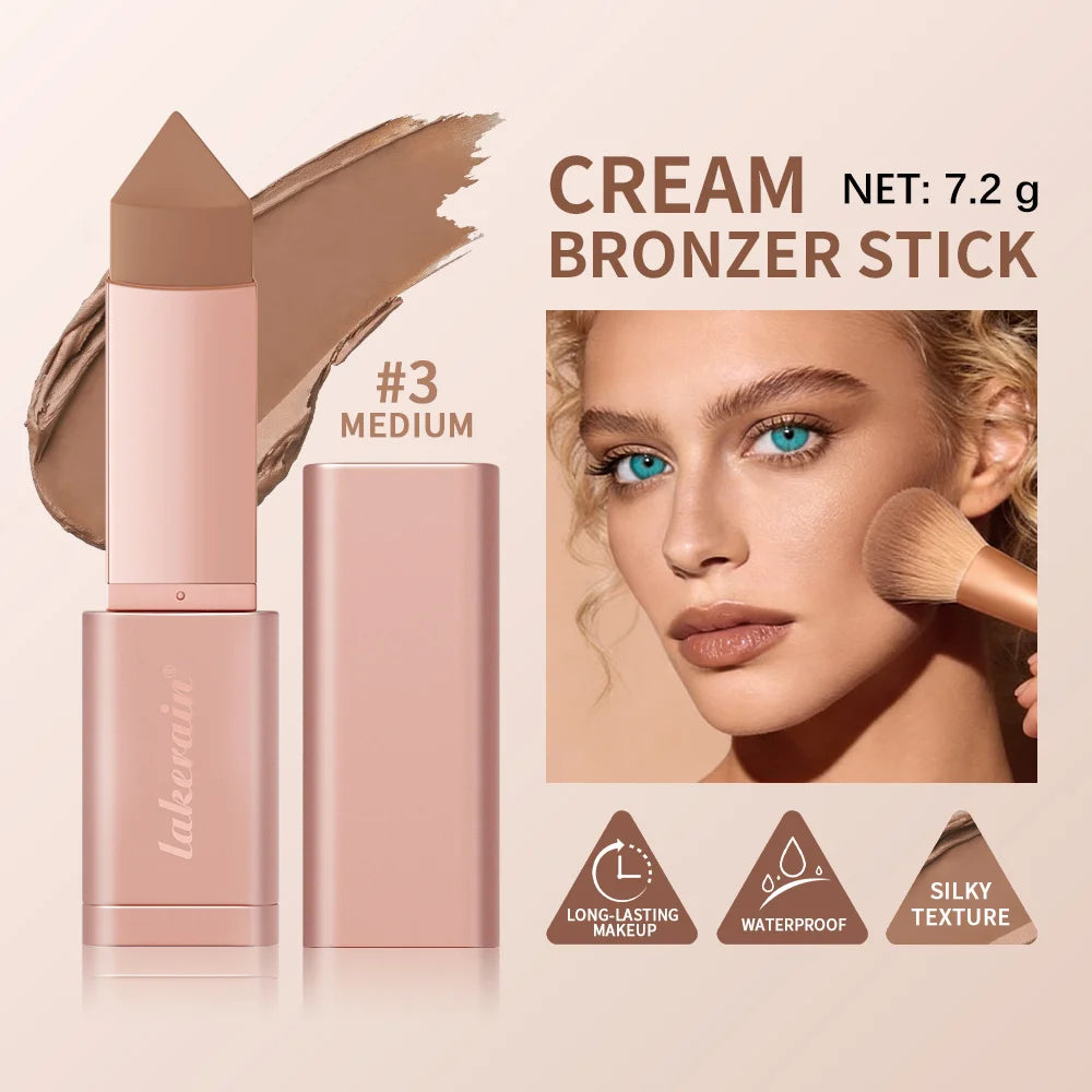 Lakerain Cream Bronzer Stick for Smooth Face Contouring