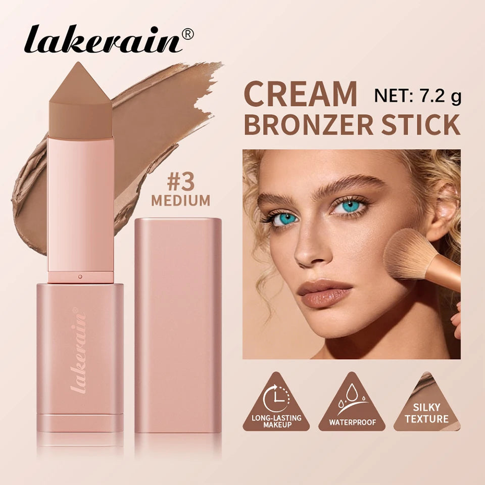 Lakerain Cream Bronzer Stick for Smooth Face Contouring
