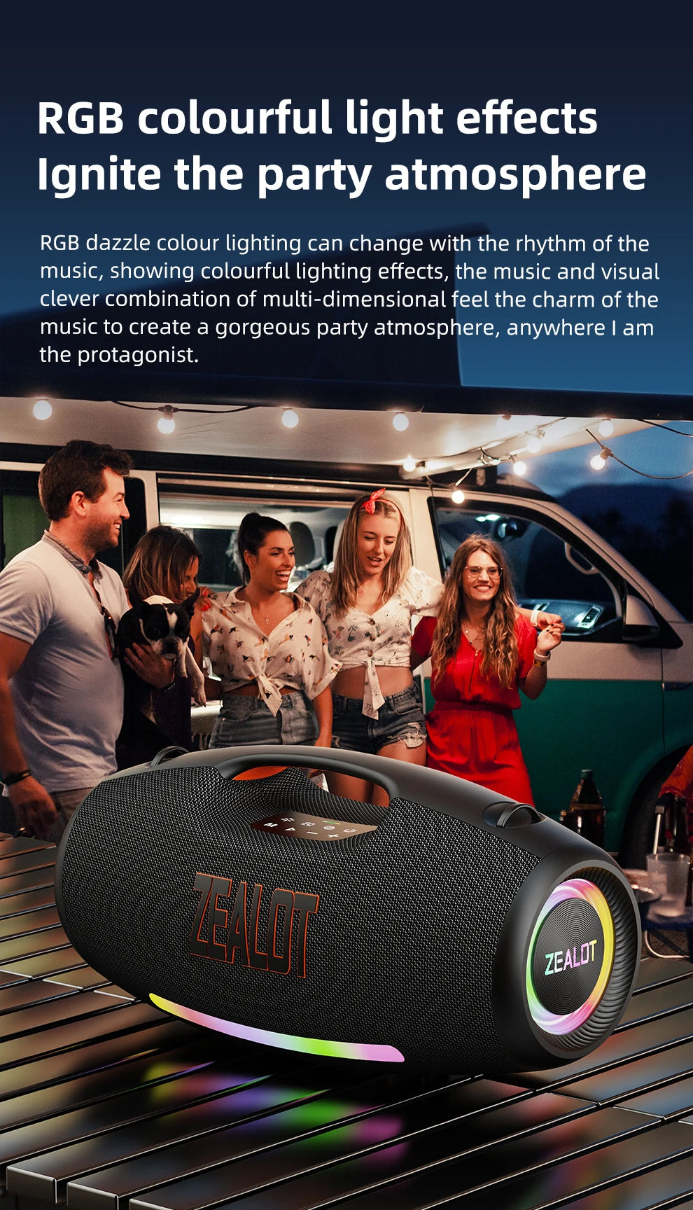 ZEALOT Waterproof Portable Bluetooth Speaker With Deep Bass