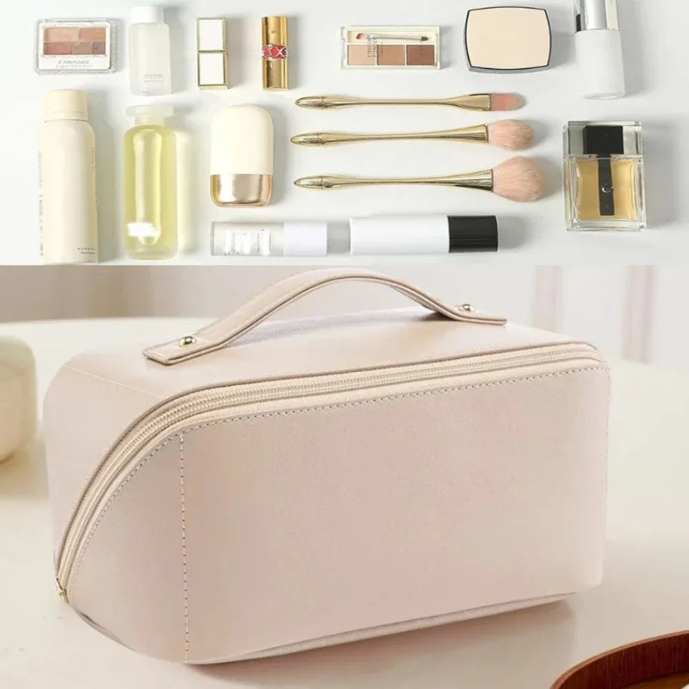 Travel Makeup Organizer Cosmetic Toiletry Bag With Zipper Storage
