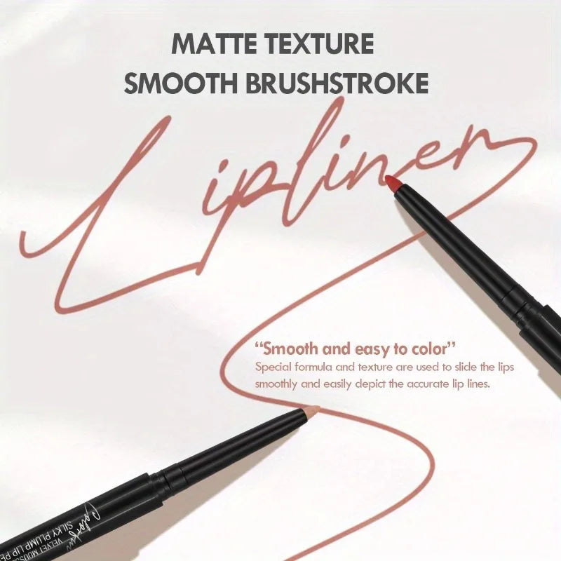 Matte Lip Liner Pencil Smooth Fine Tip For Long Wear