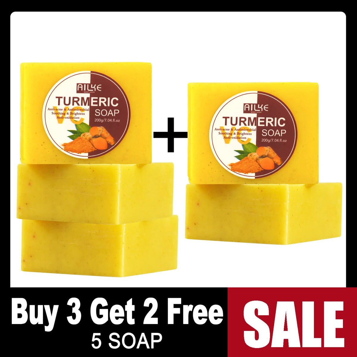 AILKE Organic Turmeric Skincare Kit for Brightening and Hydration