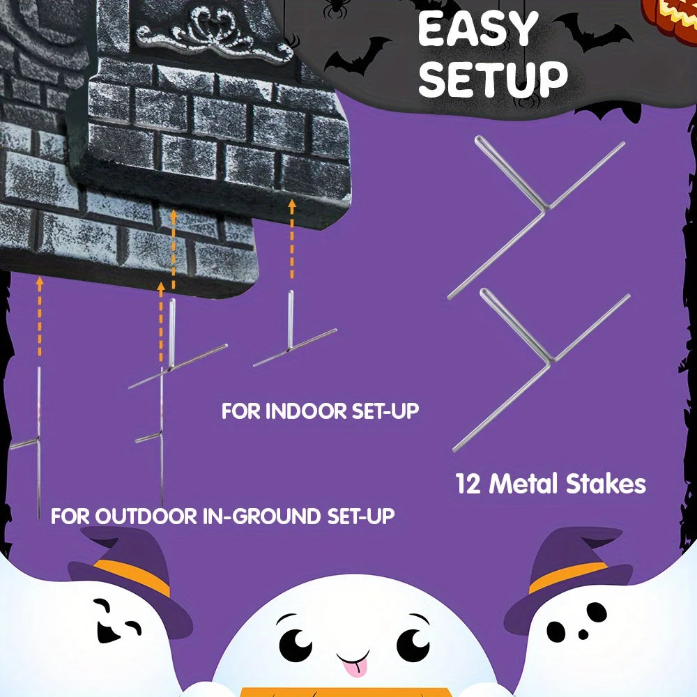 Halloween Foam Graveyard Tombstones Outdoor Decorations With Metal Stakes