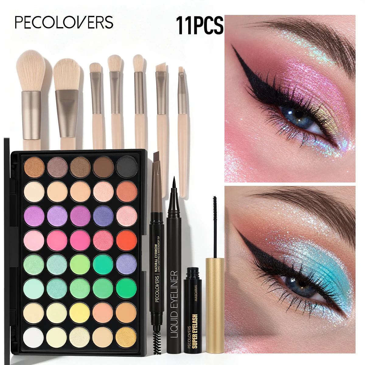 Complete Eye And Brow Makeup Set With Eyeshadow Eyeliner Mascara