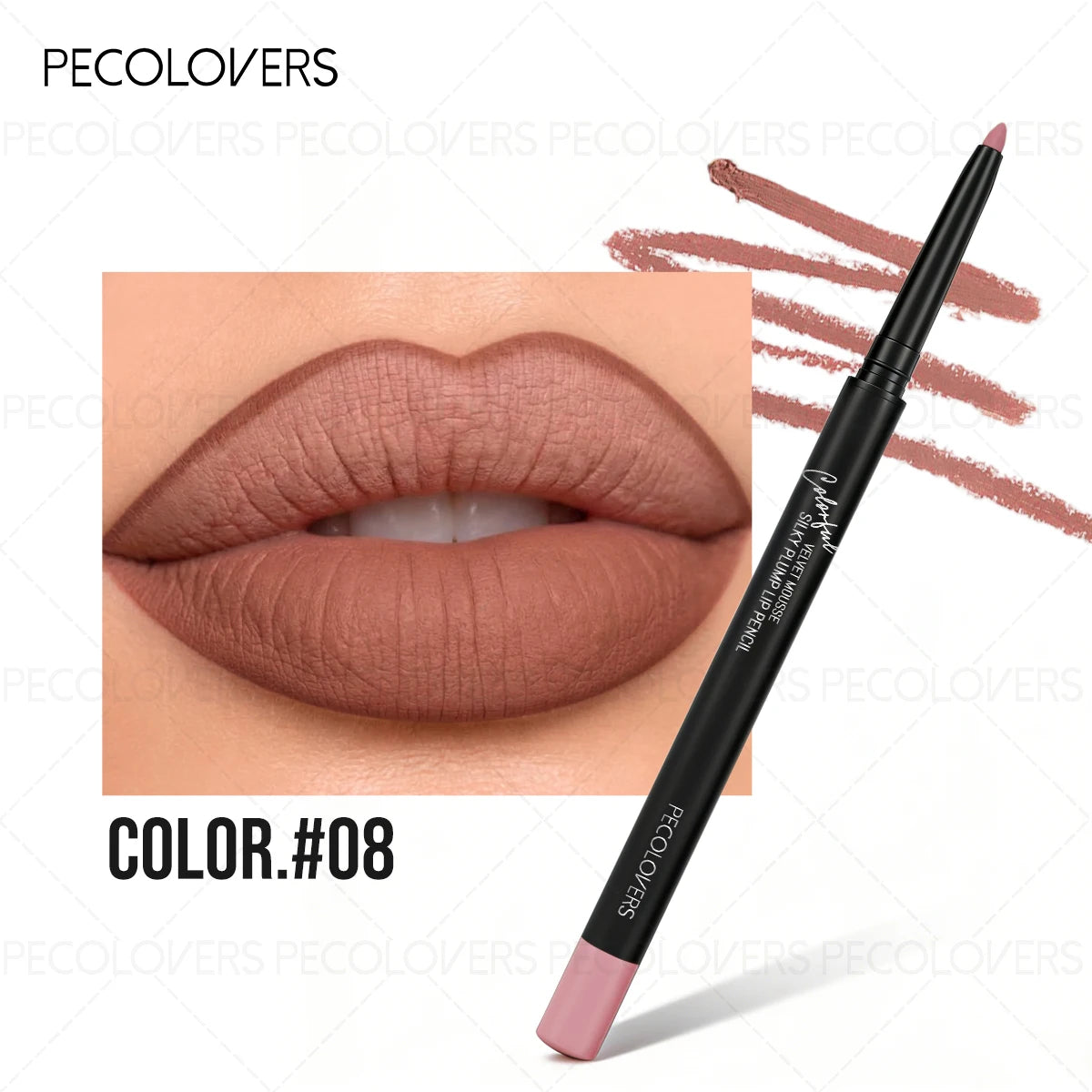 Matte Lip Liner Pencil Smooth Fine Tip For Long Wear