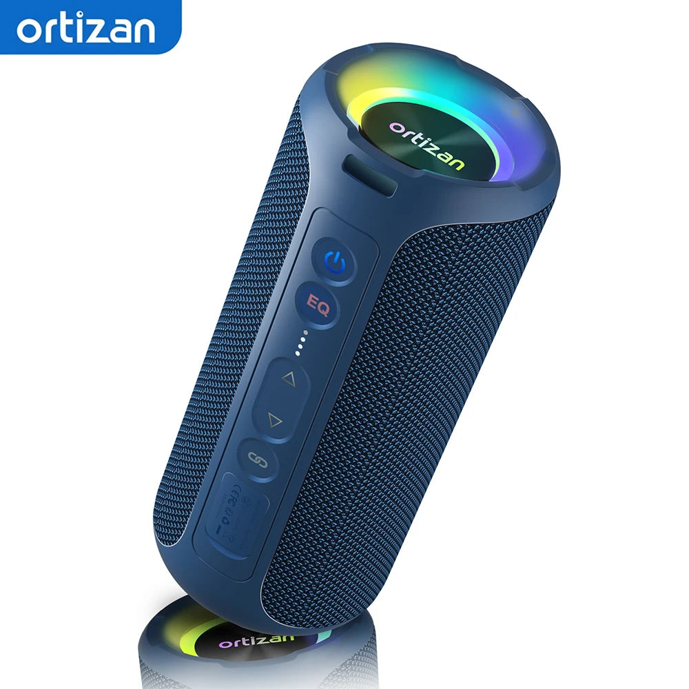 Ortizan Portable Bluetooth Speaker With Deep Bass And RGB Lighting