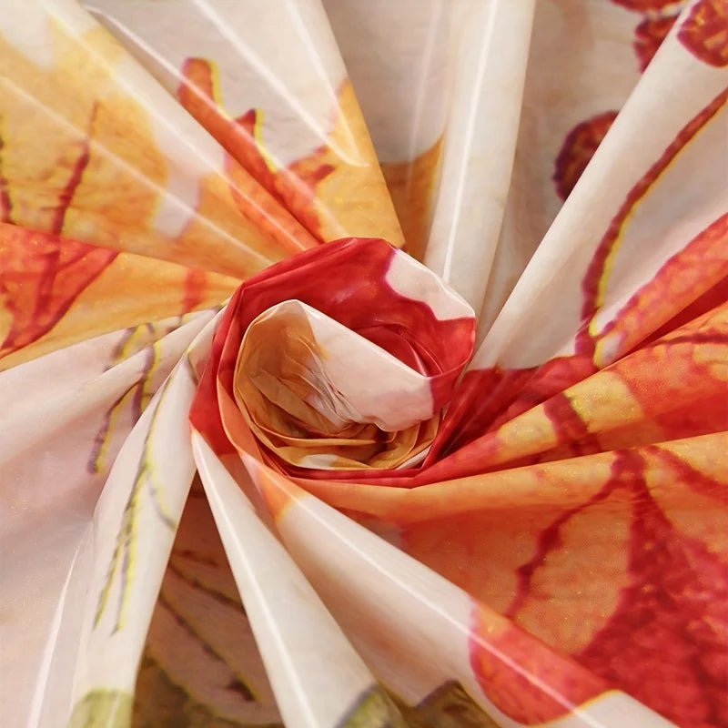 Thanksgiving Maple Leaf Polyester Tablecloth For Holiday Dining Decor