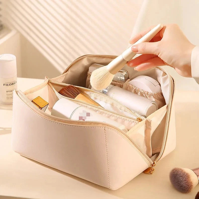 Travel Makeup Organizer Cosmetic Toiletry Bag With Zipper Storage