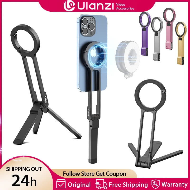 Ulanzi MA30 MagSafe Magnetic Phone Tripod Holder For iPhone Vlogging