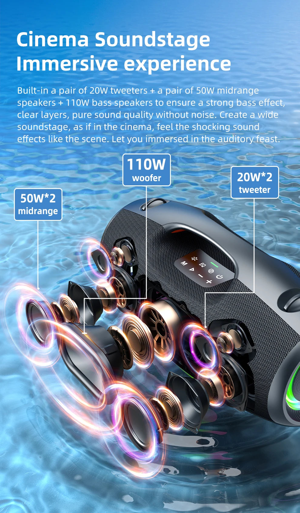 ZEALOT Waterproof Portable Bluetooth Speaker With Deep Bass