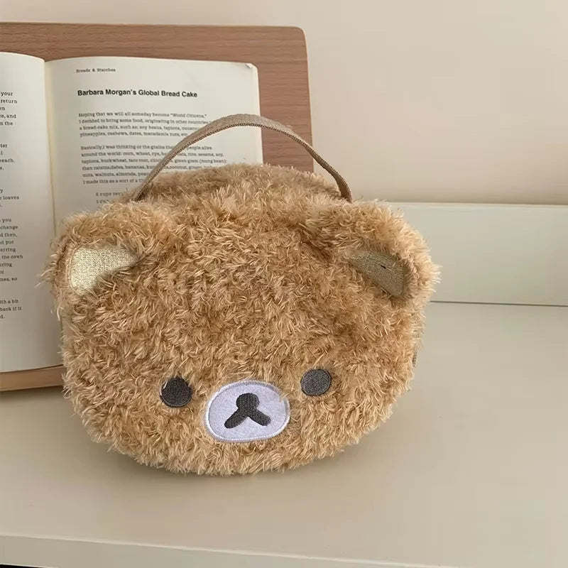 Plush Bear Anime Cosmetic Bag Jewelry Storage Organizer Pouch