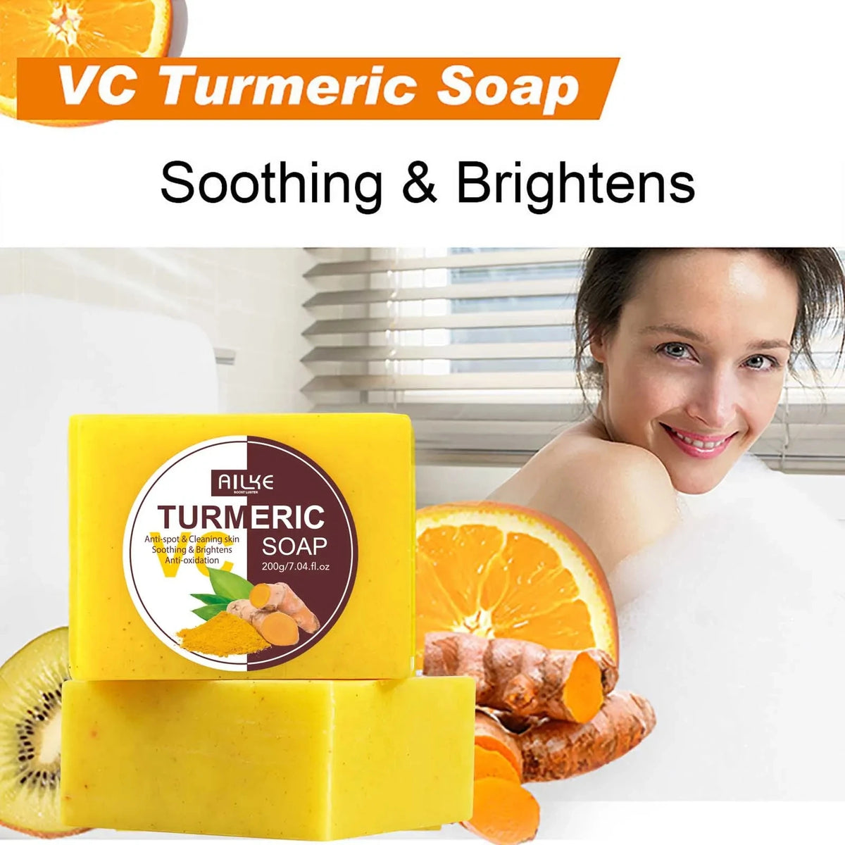AILKE Organic Turmeric Skincare Kit for Brightening and Hydration