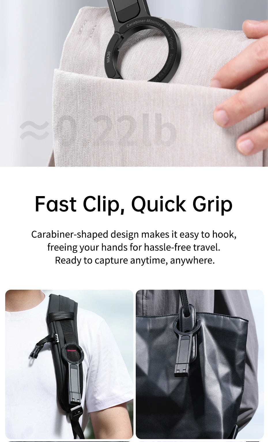 Ulanzi MA30 MagSafe Magnetic Phone Tripod Holder For iPhone Vlogging