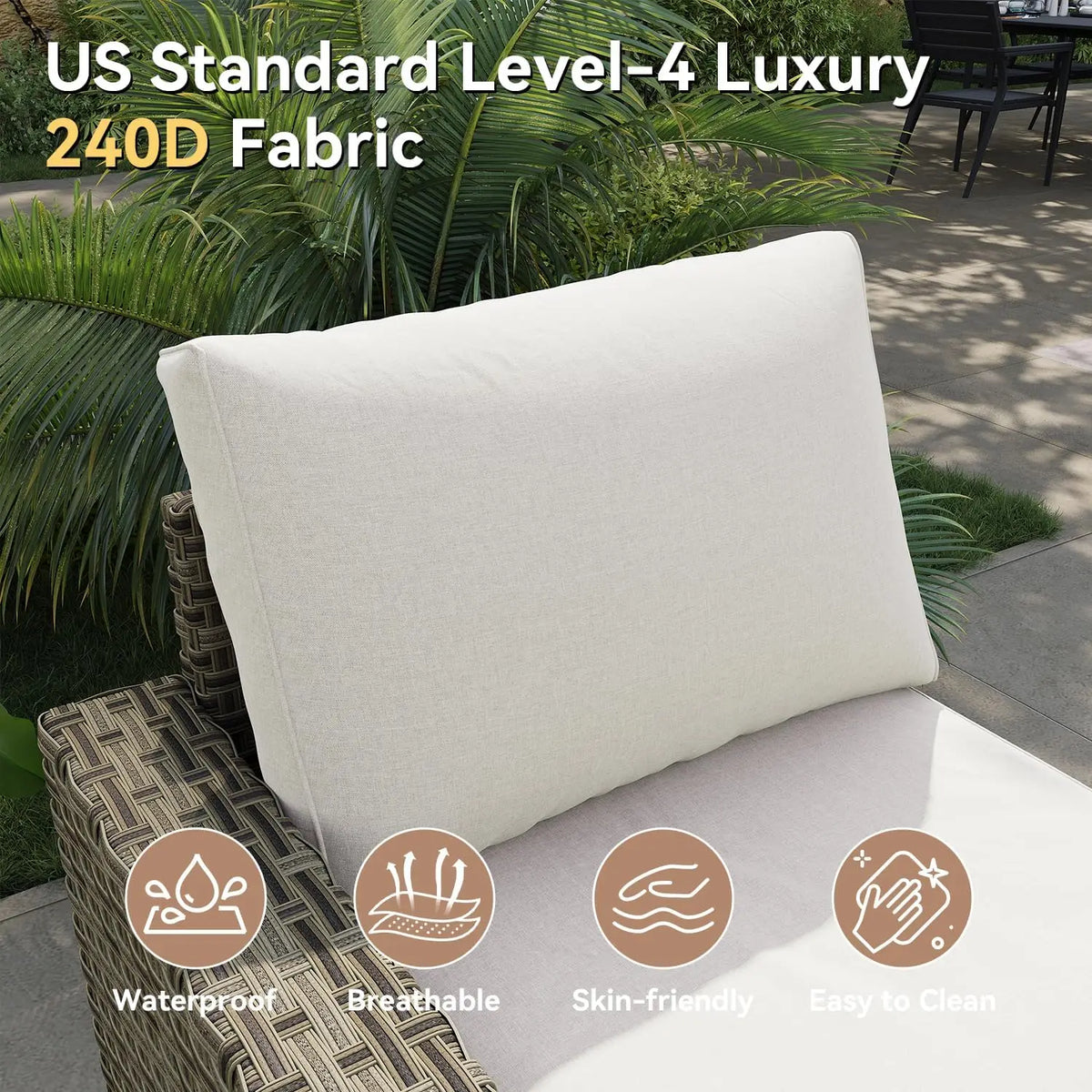 AOXUN Outdoor Patio Furniture Set Cushions Swivel Rocker Chairs