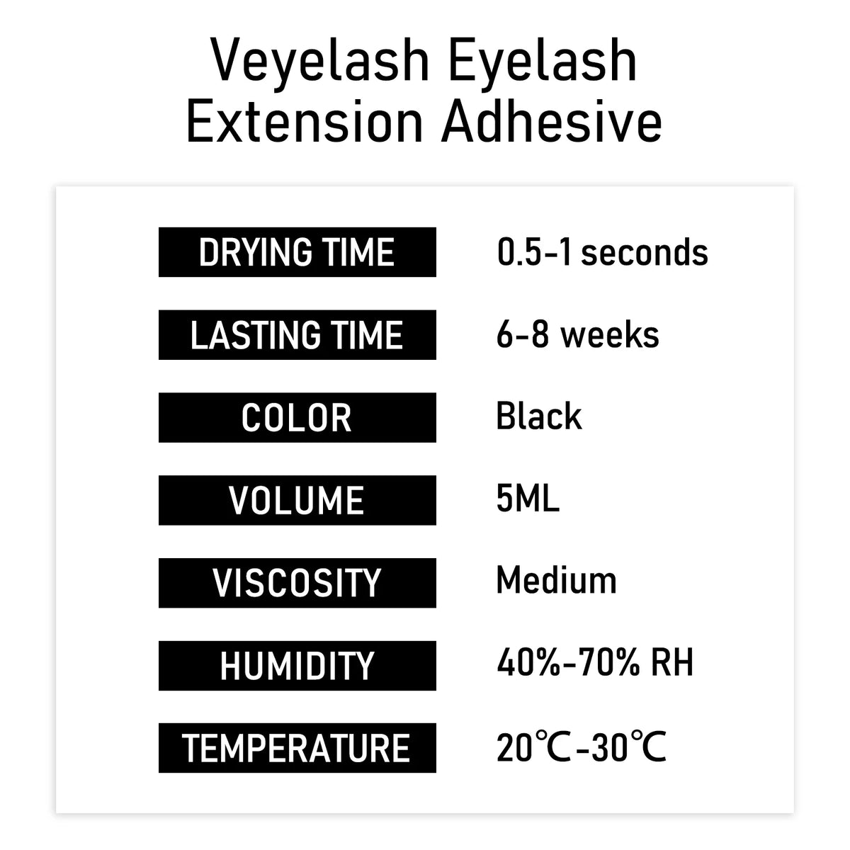 VEYES INC Fast Drying Strong Hold Eyelash Extension Adhesive Glue