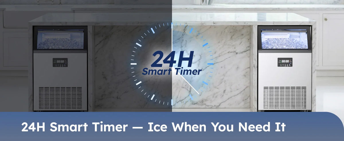 Commercial Ice Maker 150lb Under Counter With 50lb Storage Bin Self Cleaning