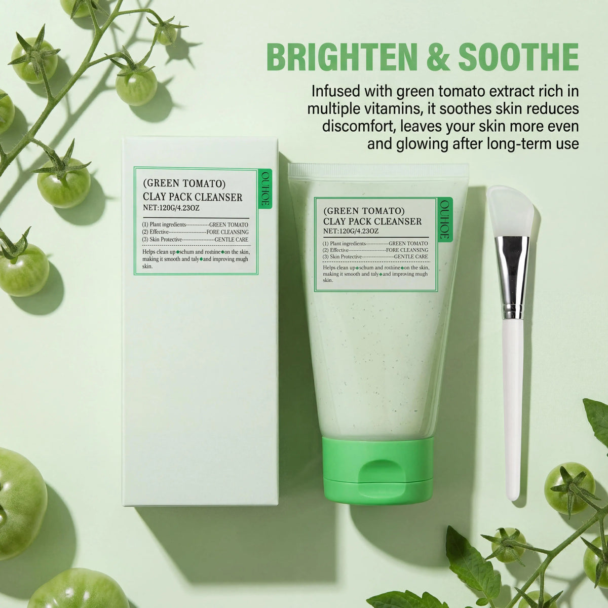 OUHOE Tomato Face Wash Deep Pore Oil Control Cleanser