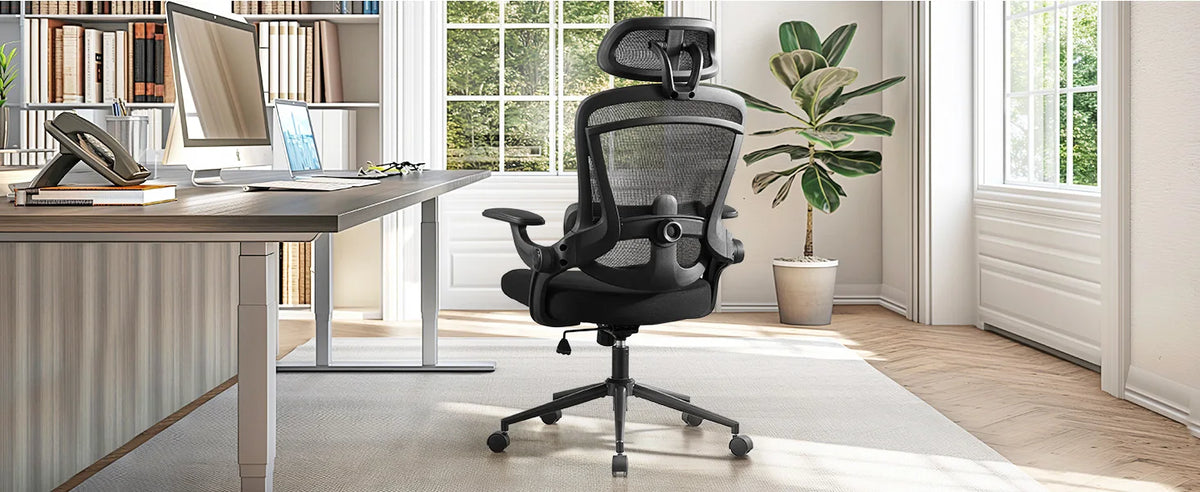 JHK High Back Mesh Office Chair With Adjustable Lumbar Support