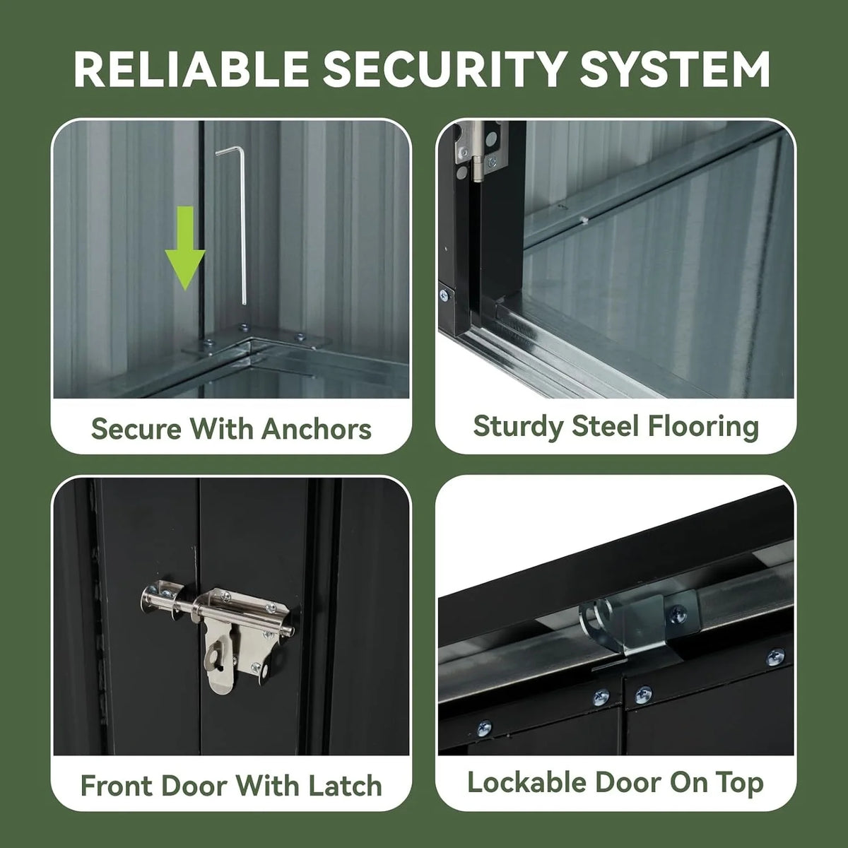 Nordivale Outdoor All Weather Storage Cabinet With Lockable Doors