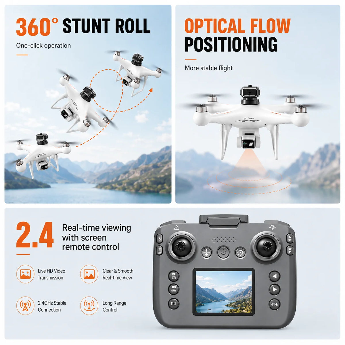 ZNLYRION S116 RC Drone Featuring Brushless Motor WiFi Camera