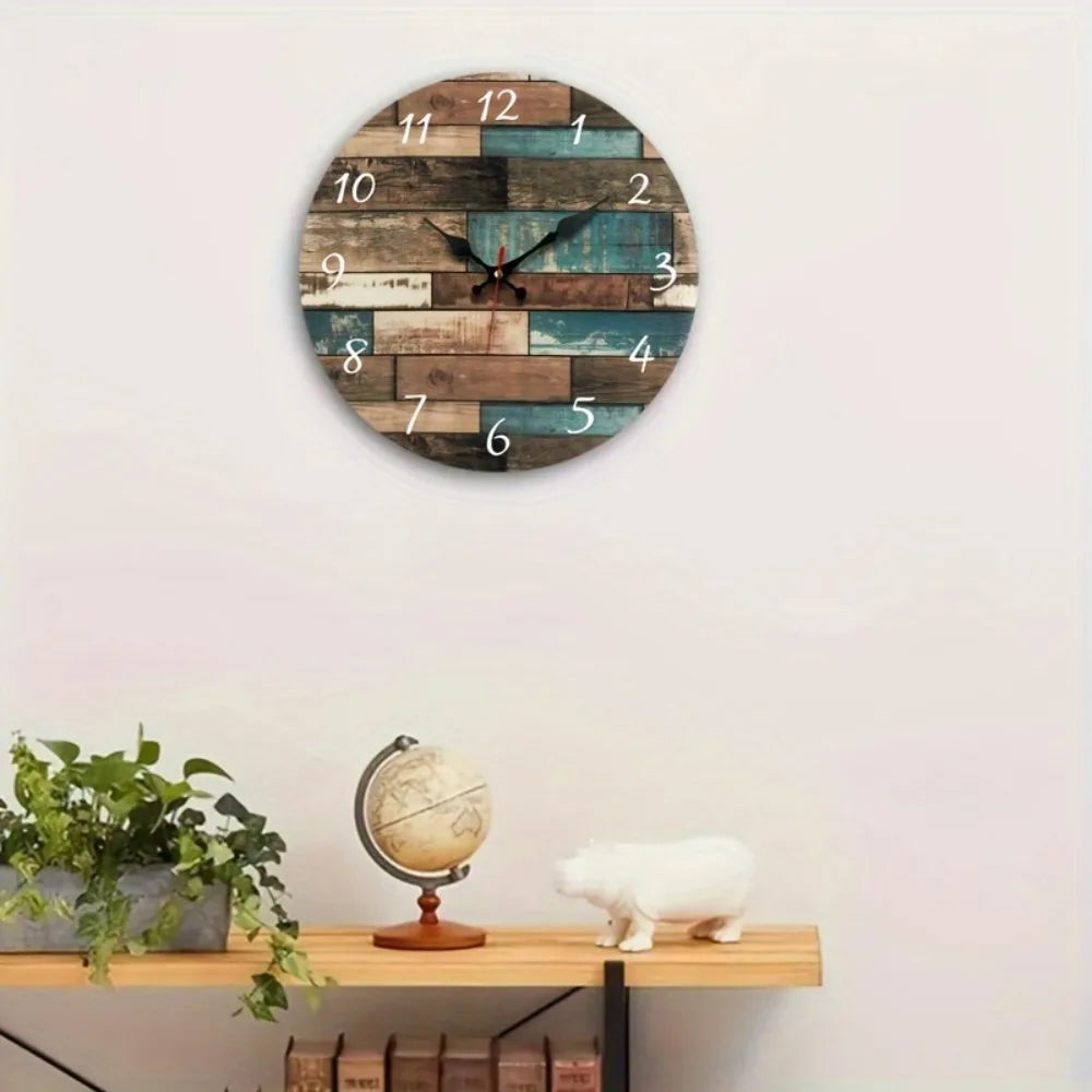 Rustic Farmhouse Wall Clock With Silent Japanese Quartz Movement