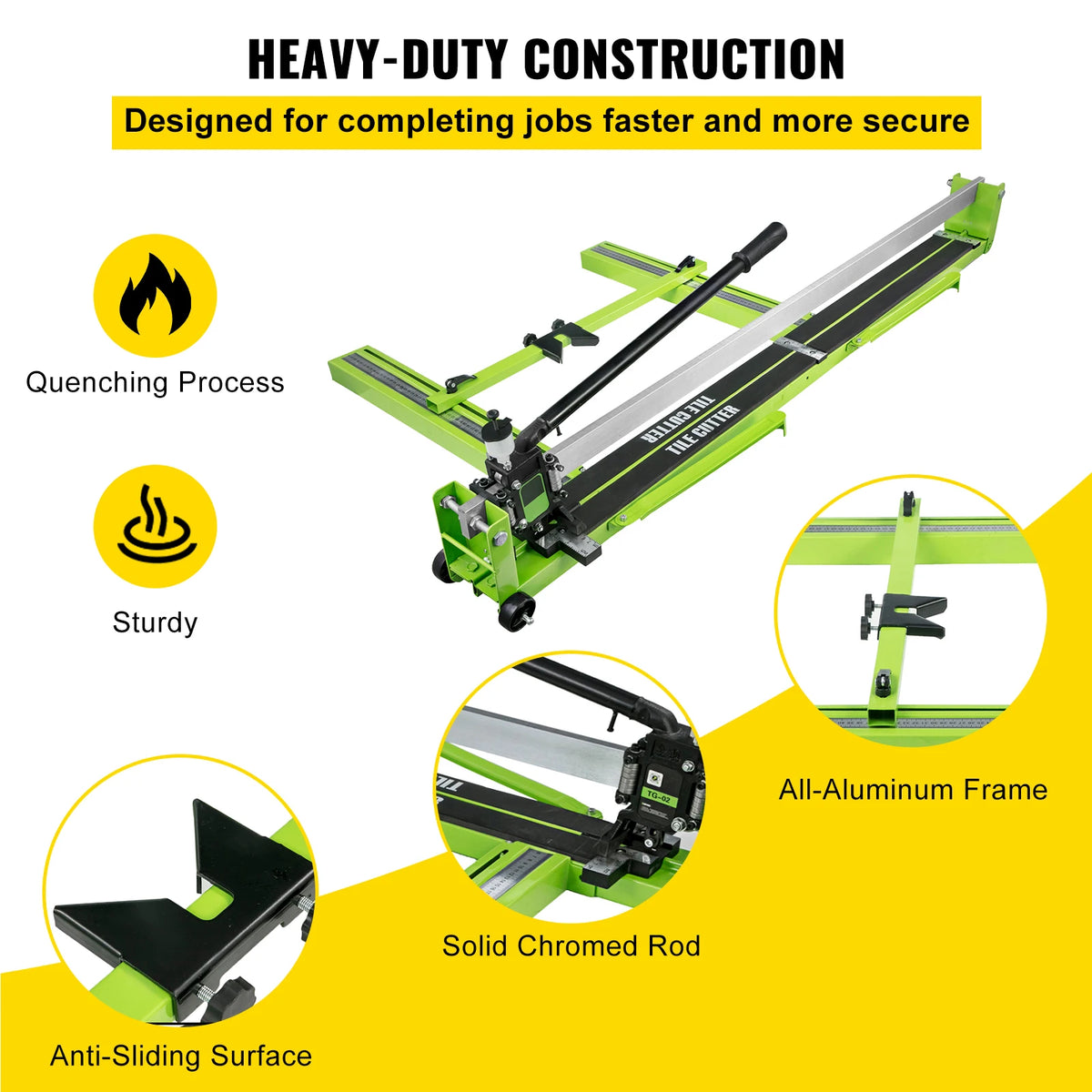 SucceBuy  Manual Tile Cutter Infrared Laser Positioning Floor Cutter Push Knife Professional Tool for Cutting Porcelain Ceramic