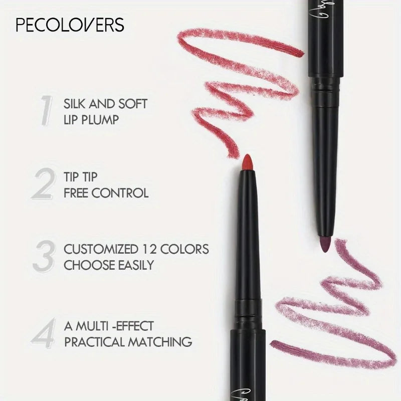 Matte Lip Liner Pencil Smooth Fine Tip For Long Wear