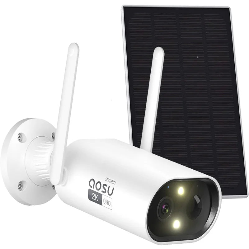 Aosu 3MP WiFi Solar Security Camera With Color Night Vision