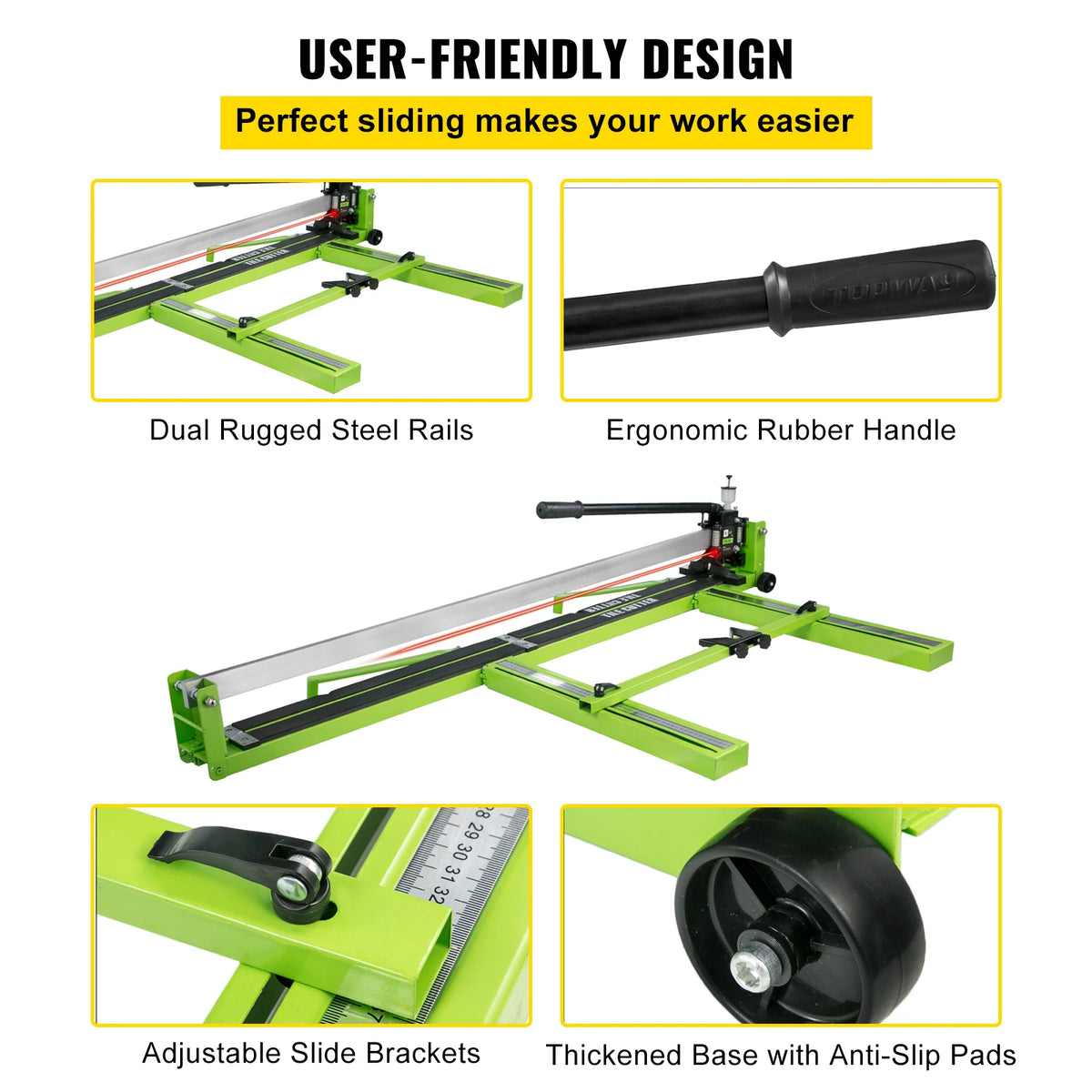 SucceBuy  Manual Tile Cutter Infrared Laser Positioning Floor Cutter Push Knife Professional Tool for Cutting Porcelain Ceramic