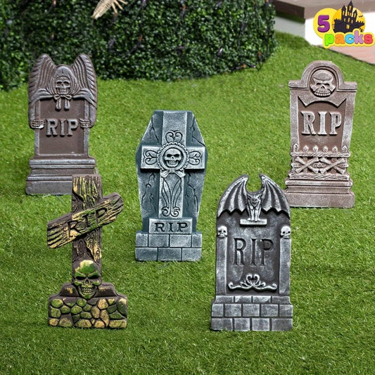 Halloween Foam Graveyard Tombstones Outdoor Decorations With Metal Stakes