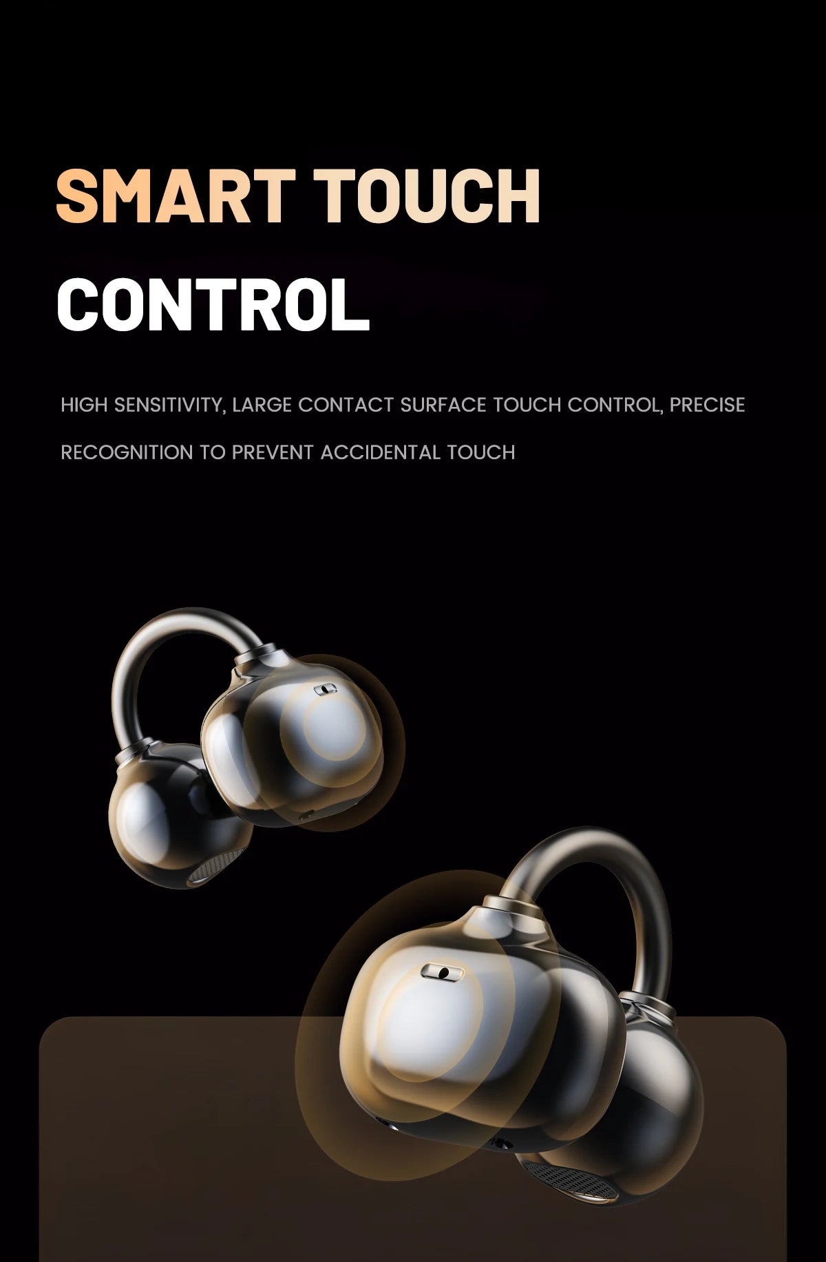 INSONIXN Open Ear Clip Wireless Bluetooth Headphones With Microphone