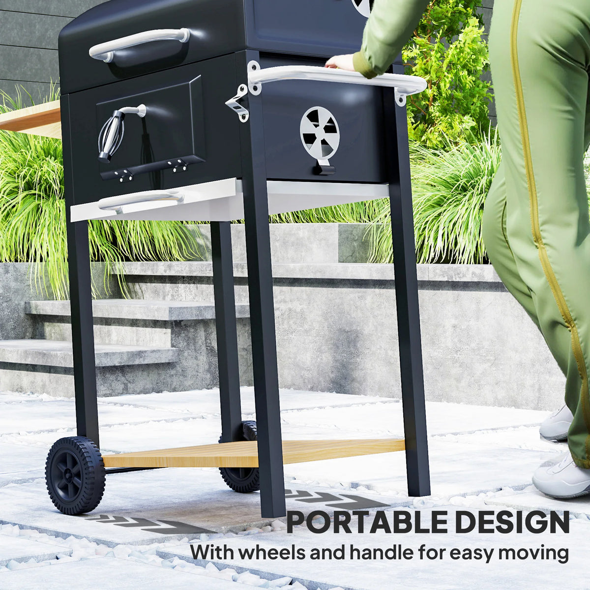 Outsunny Charcoal Portable BBQ Grill For Outdoor Parties