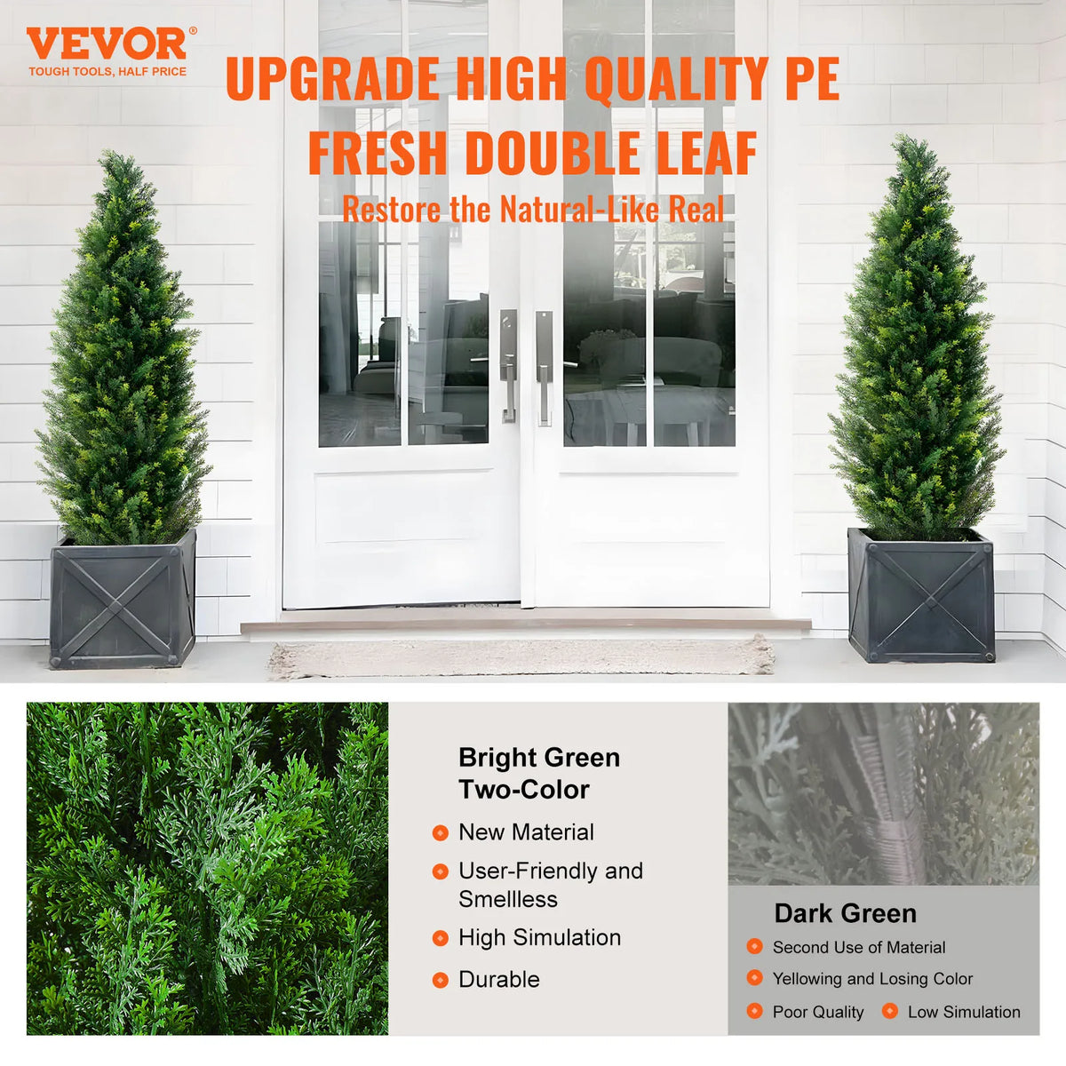 SucceBuy Artificial Cedar Topiary Tree For Home Decor
