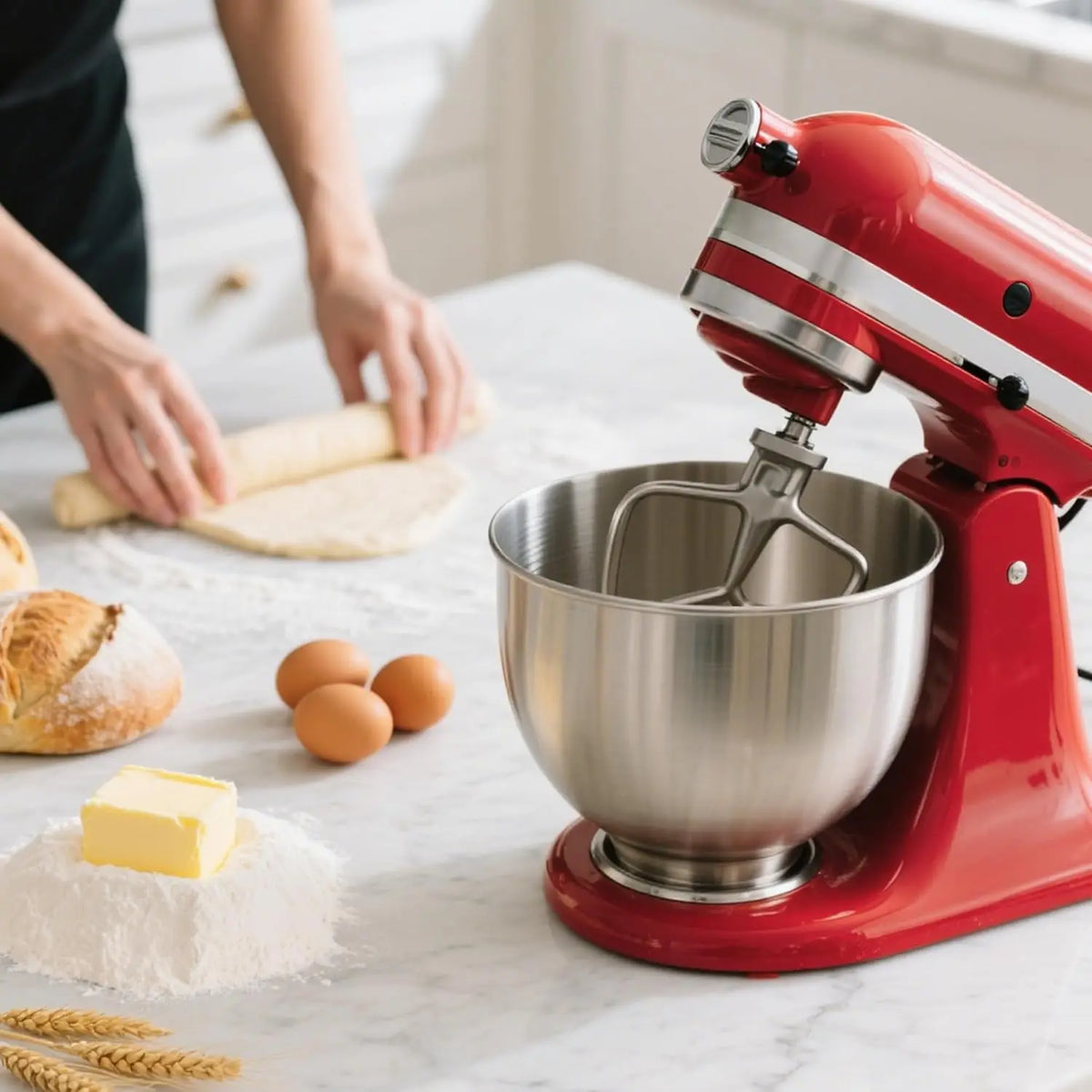 Stainless Steel 3-Piece Mixer Attachment Set For Tilt-Head Mixers