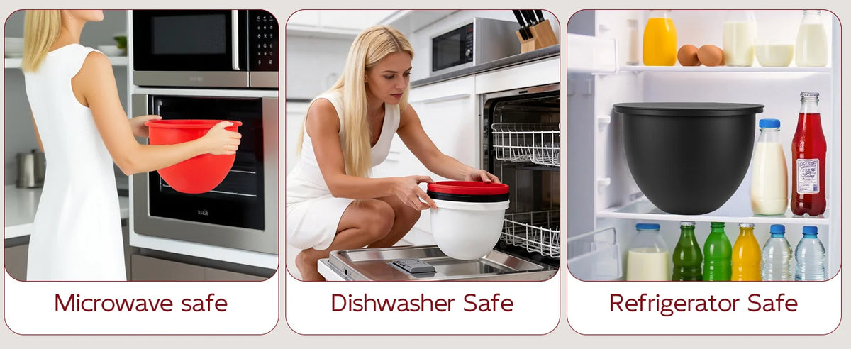 Three Piece Silicone Bowl Liners For Tilt Head Stand Mixer