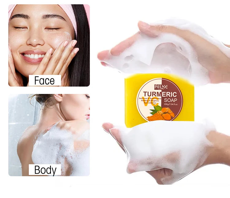 AILKE Organic Turmeric Skincare Kit for Brightening and Hydration