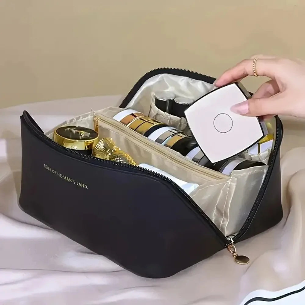 Travel Makeup Organizer Cosmetic Toiletry Bag With Zipper Storage