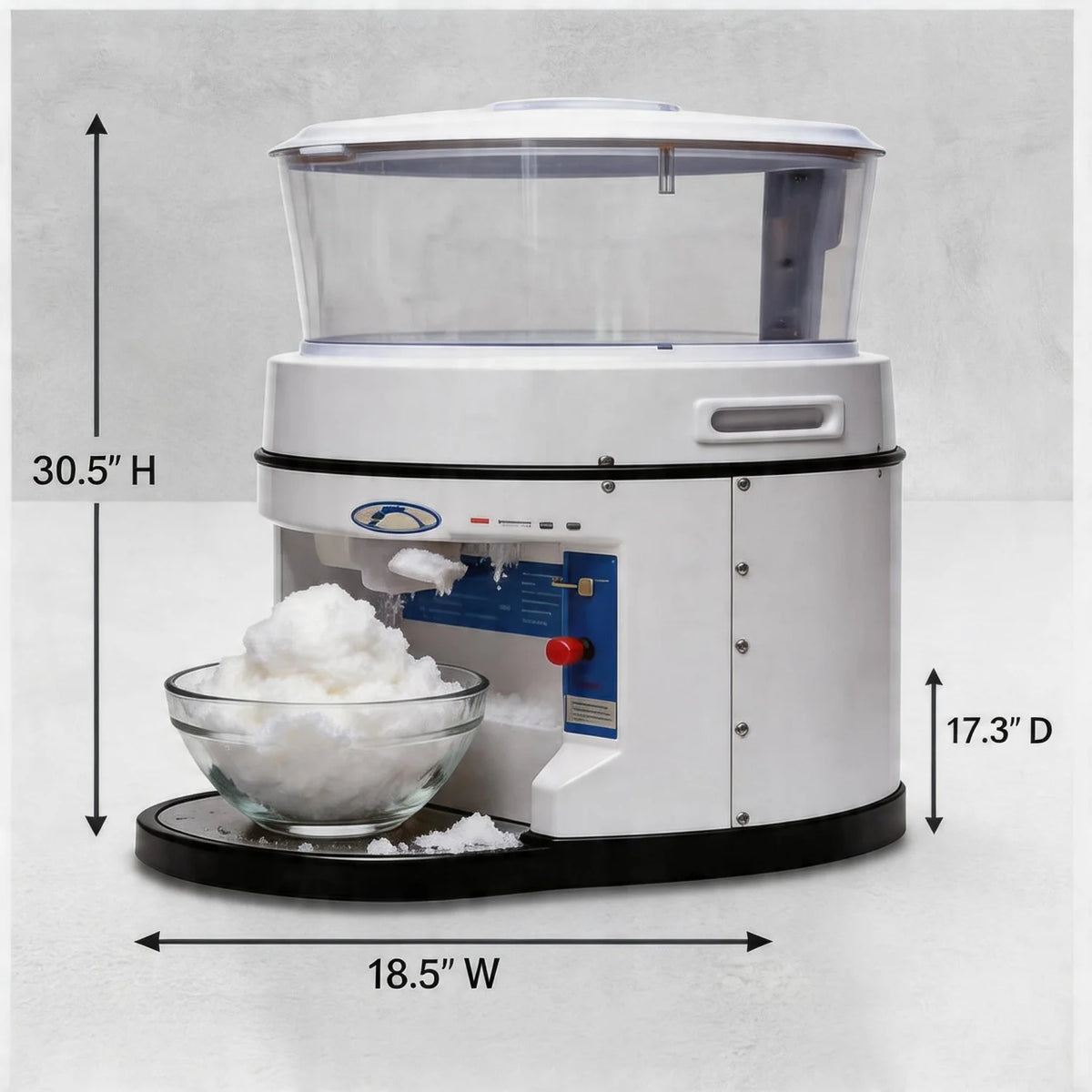 Electric Stainless Steel Ice Shaver Machine With Adjustable Texture