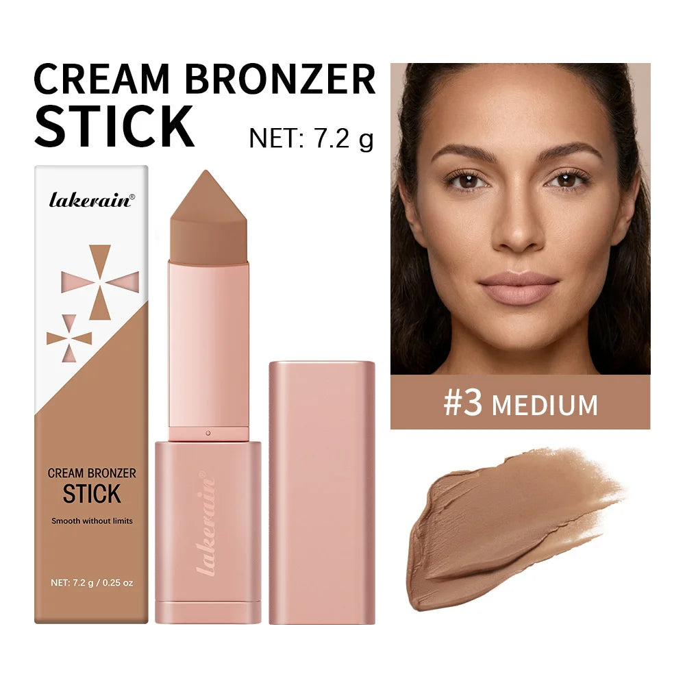 Lakerain Cream Bronzer Stick for Smooth Face Contouring
